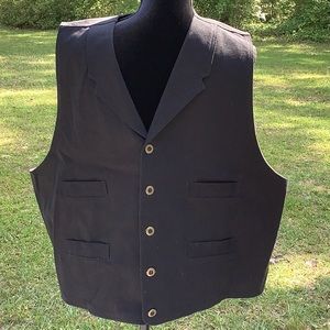 Western style black Vest